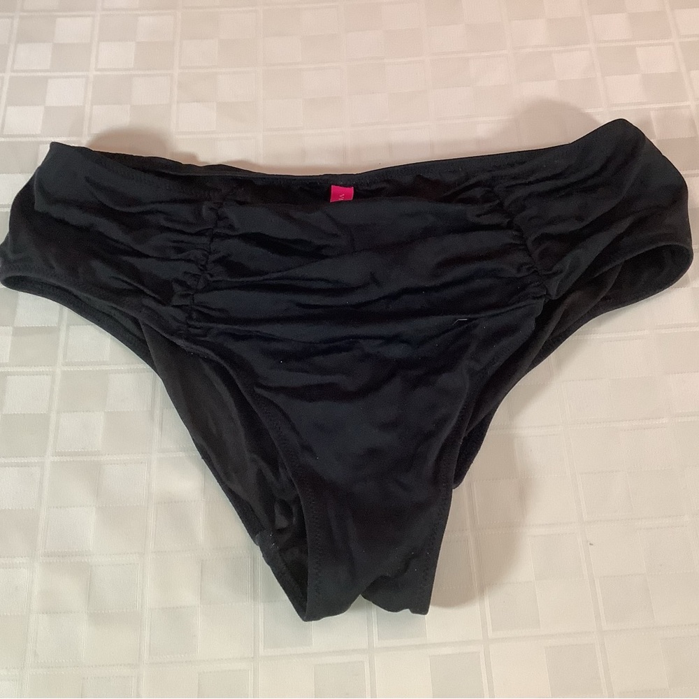 Victoria's Secret Black Ruched Bikini